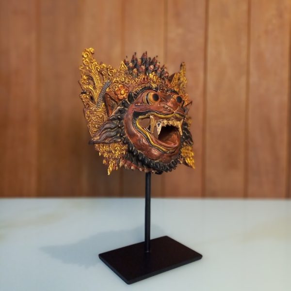 Bali Tiger Mask Carving Statue - Image 4