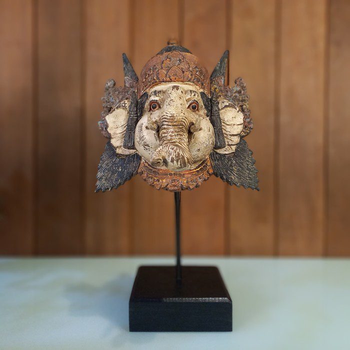 Balinese Ganesha Mask Statue – Yoga & Meditation Room Decor - Image 2
