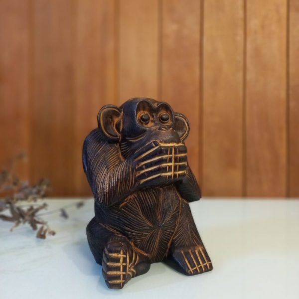 Wooden Carving 3 Monkey Statue - Image 6