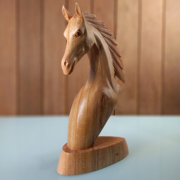 Natural Wooden Horse Statue – Feng Shui Decor Symbol of Prosperity - Image 5