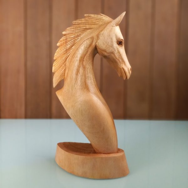 Natural Wooden Horse Statue – Feng Shui Decor Symbol of Prosperity - Image 2