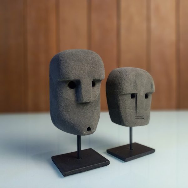 Stone Men Carved Mask - Image 8