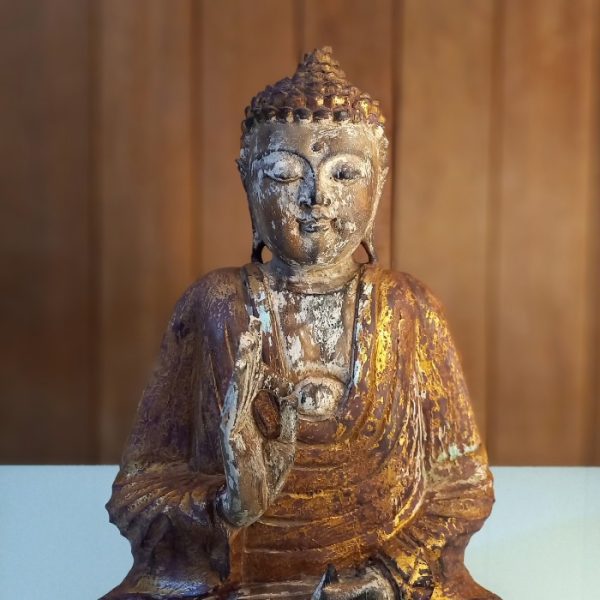 Feng Shui Decorative Buddha Meditation Statue 30 – Antique Gold - Image 3