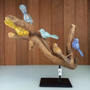 Lucky 5 Singing Birds Decorative Sculpture
