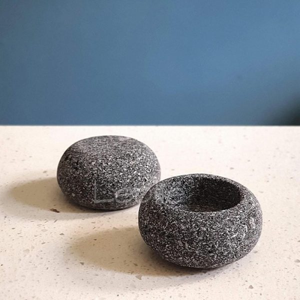 Lava Stone Tealight Holder Set - Image 4