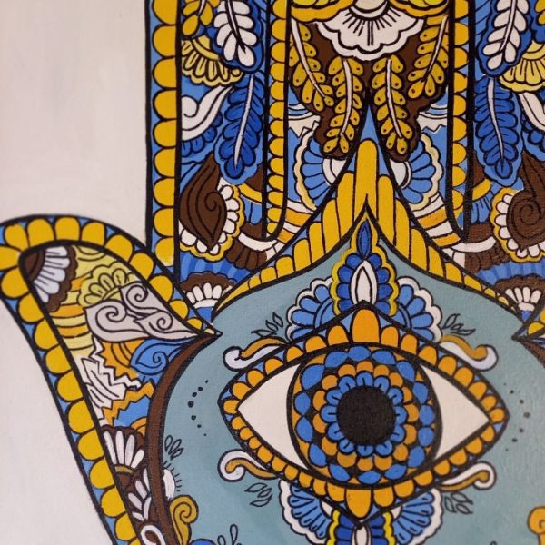 Balinese Hamsa Hand Painting - Image 8