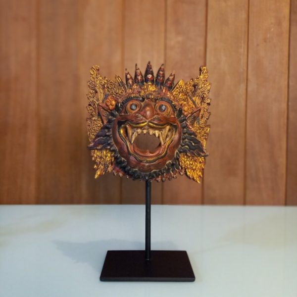 Bali Tiger Mask Carving Statue - Image 2