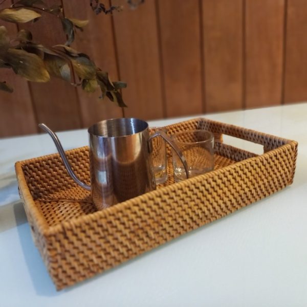 Recta Small Serving Tray Natural Rattan - Image 2