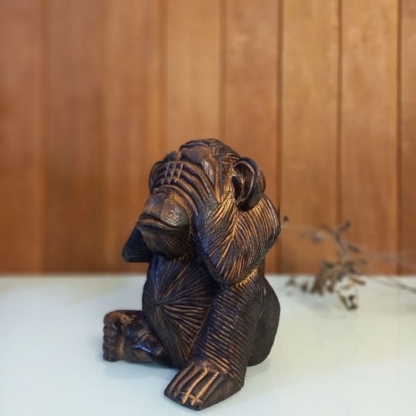 Wooden Carving 3 Monkey Statue - Image 5