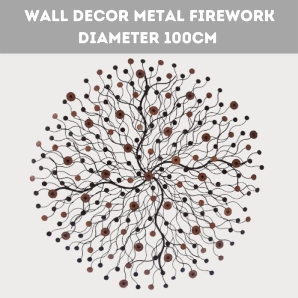 Luxury Metal Wall Decor Fire Work Iron and Copper Combination - Image 2