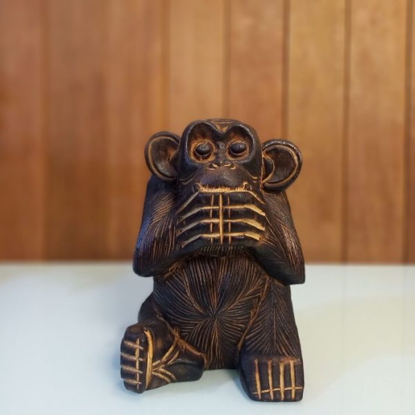 Wooden Carving 3 Monkey Statue - Image 7