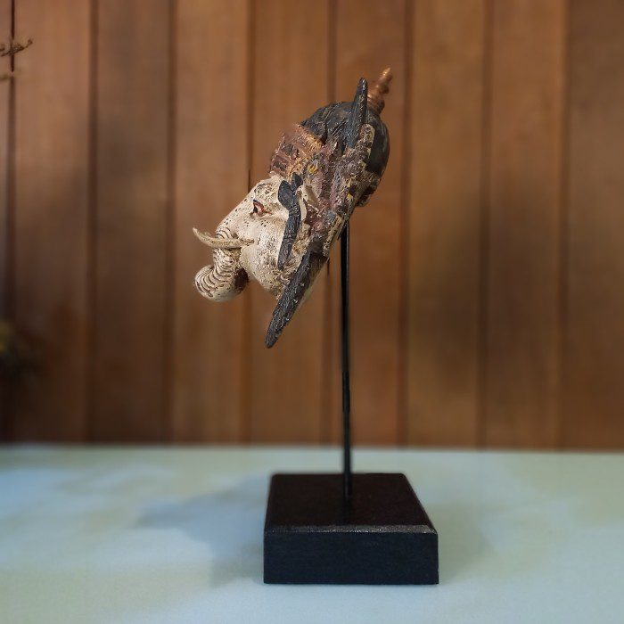 Balinese Ganesha Mask Statue – Yoga & Meditation Room Decor - Image 7