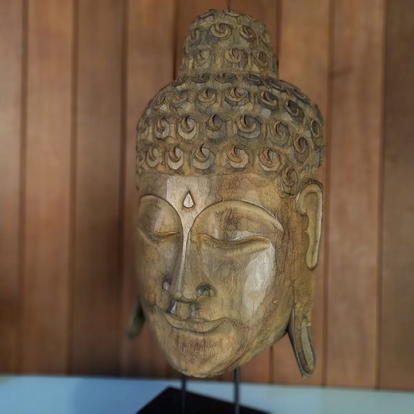 Large Buddha Head Statue – 65cm | Yoga and Meditation Decor - Image 3
