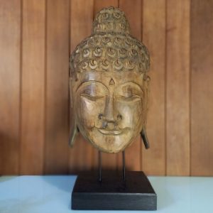 large Buddha head statue handmade in Bali