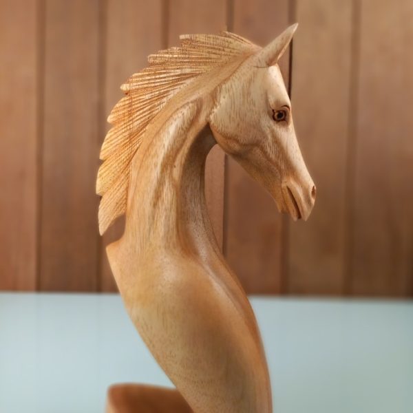Natural Wooden Horse Statue – Feng Shui Decor Symbol of Prosperity - Image 4