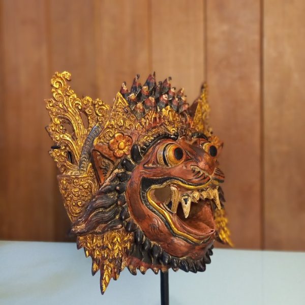 Bali Tiger Mask Carving Statue - Image 7