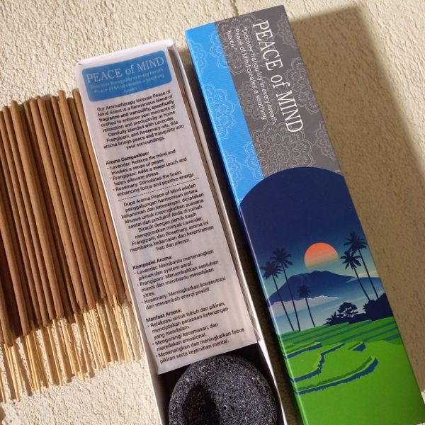 Peace of Mind Aromatherapy Incense Gift Box – 30 Sticks + Natural Stone Holder - Image 2