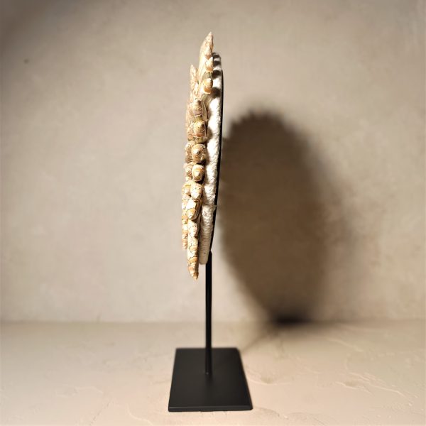 Bali Shell Panel Home Decor – Handmade Sea Shell Table Display with Stand - Image 6