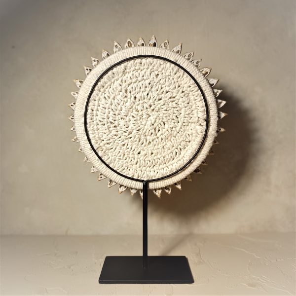 Bali Shell Panel Home Decor – Handmade Sea Shell Table Display with Stand - Image 7
