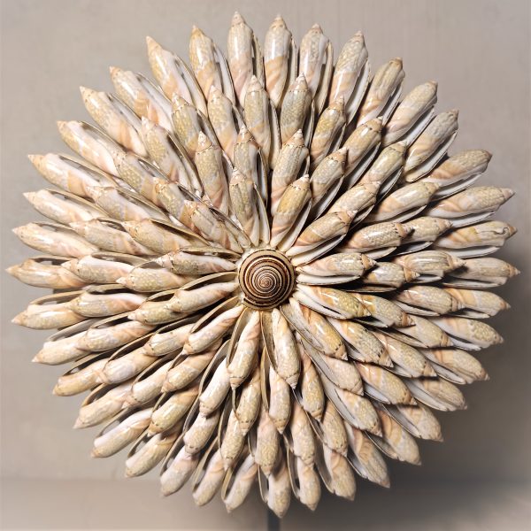 Bali Shell Panel Home Decor – Handmade Sea Shell Table Display with Stand - Image 5