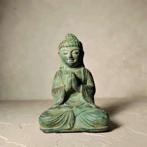 15cm Buddha Meditation Statue – Handmade Balinese Spiritual Decor for Yoga Room