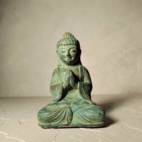 15cm Buddha Meditation Statue – Handmade Balinese Spiritual Decor for Yoga Room