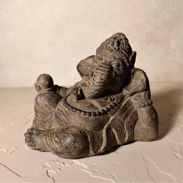Relaxed Ganesha Statue – Spiritual Table Decor Handmade in Bali - Image 2