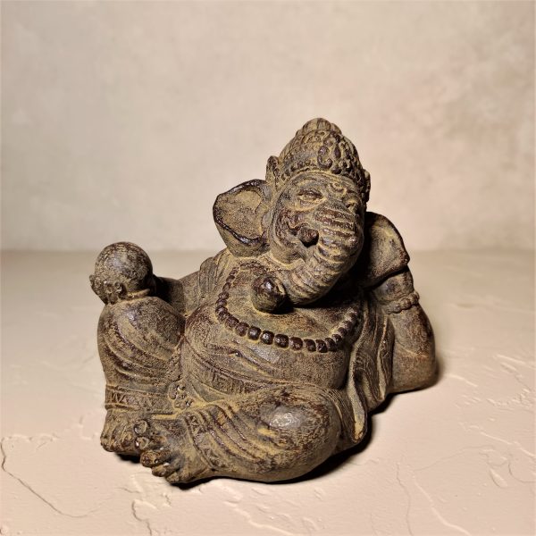 Relaxed Ganesha Statue – Spiritual Table Decor Handmade in Bali - Image 3