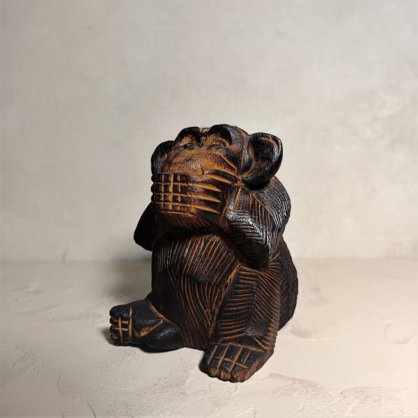 Three Wise Monkeys wooden figurine set – See No Evil, Hear No Evil, Speak No Evil handmade in Bali