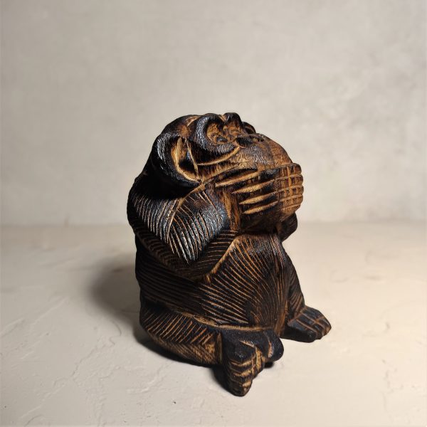Three Wise Monkeys wooden figurine set – See No Evil, Hear No Evil, Speak No Evil handmade in Bali