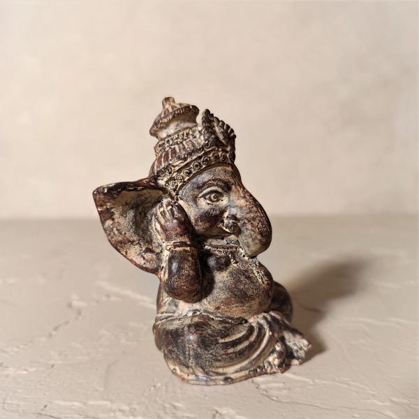 Mini Baby Ganesha Statue – Peace & Protection Symbol | Handmade Balinese Desk Decor - Image 3