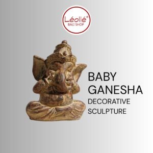 Patung Ganesha Handmade Bali Resin Fiber – Dekorasi Unik | Patung Hindu Estetik | Ukuran Mini
