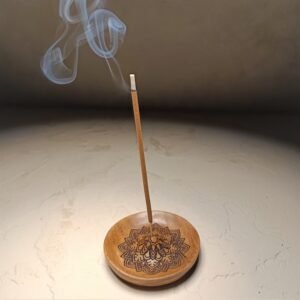Tempat Dupa Kayu Ukir Mandala Handmade – Wooden Incense Holder Estetik Bali